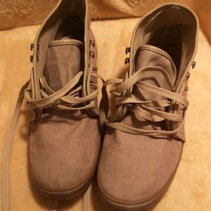 Vans beige canvas bootie. Size 10.